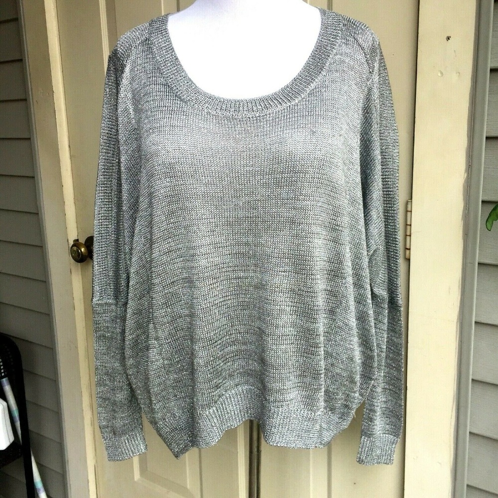 Cynthia Steffe silver rayon/lurex  sweater M